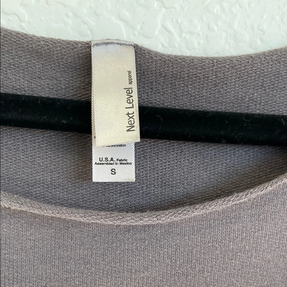 Next Level Apparel • Gray Sweatshirt with Hot Pink Llama Design • Small